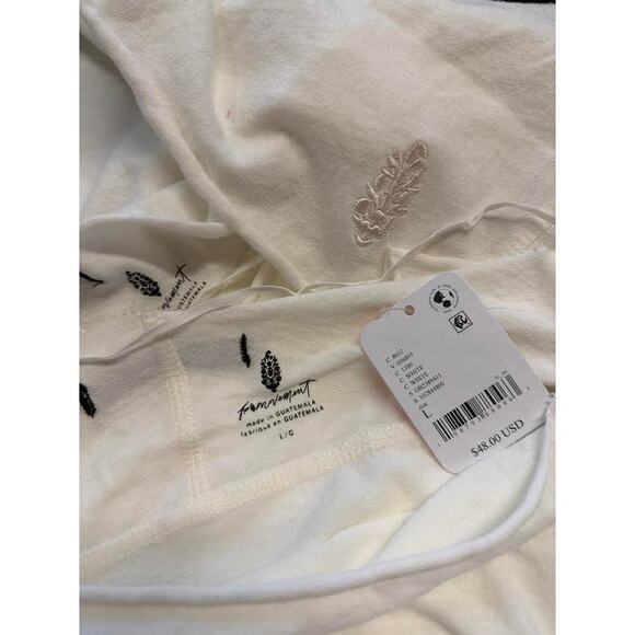 NWT! Free People Women's Slam Dunk Tee White LARGE - Picture 12 of 12